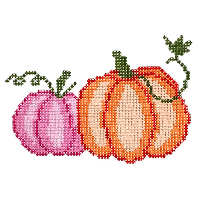 Pumpkins Pink & Orange Painted Canvas Coco Frank Studio - 1
