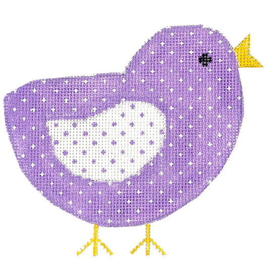 Purple Chick w/Stitch Guide Painted Canvas Danji Designs 