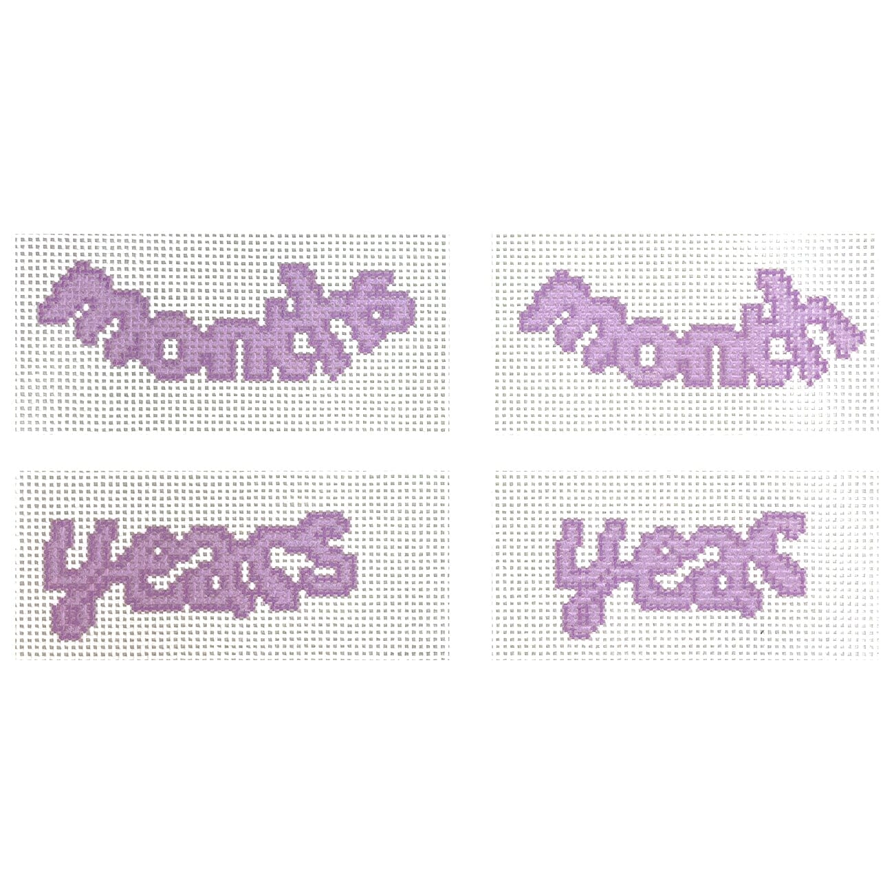Purple Icing Milestone Set Painted Canvas KCN Designers - 1