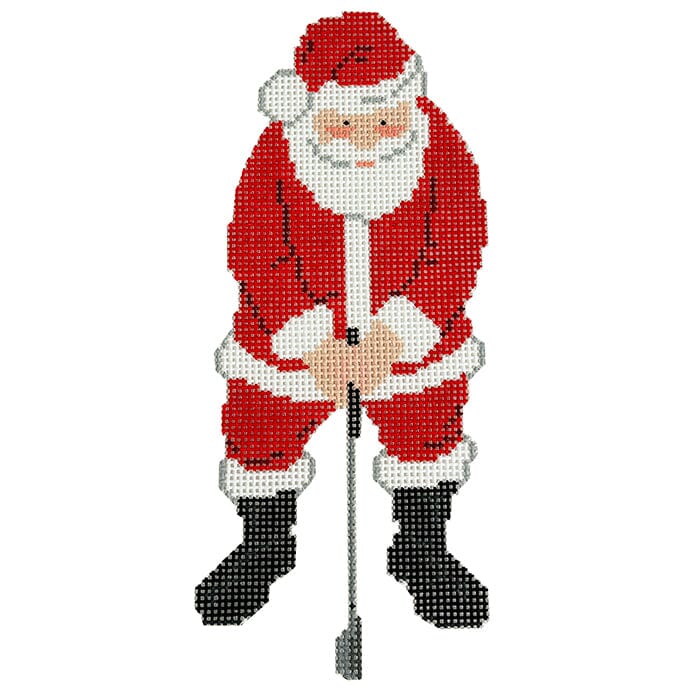 Putting Santa on 13 Painted Canvas The Salty Stitcher - 1