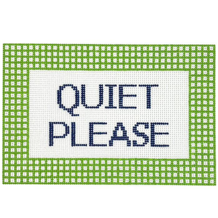 Quiet Please Painted Canvas Judy Tasch Needlepoint - 1