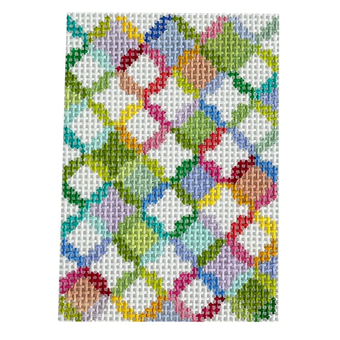Quilt Rings 2x3 Insert Painted Canvas Elizabeth Crane Swartz Designs - 1
