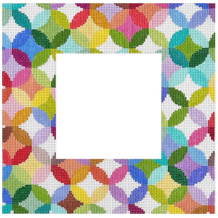 Quilt Rings Frame Painted Canvas Elizabeth Crane Swartz Designs - 1