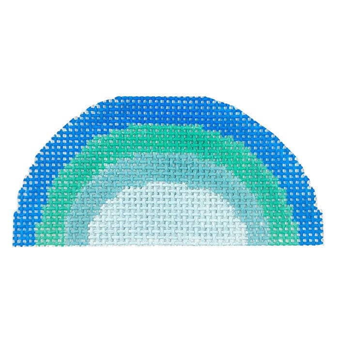 Rainbow Blue Colorway Painted Canvas Atlantic Blue Canvas - 1