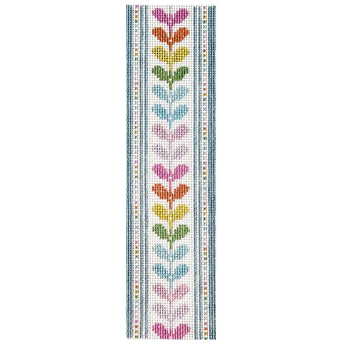 Rainbow Leaves Key Fob Painted Canvas Thorn Alexander - 1