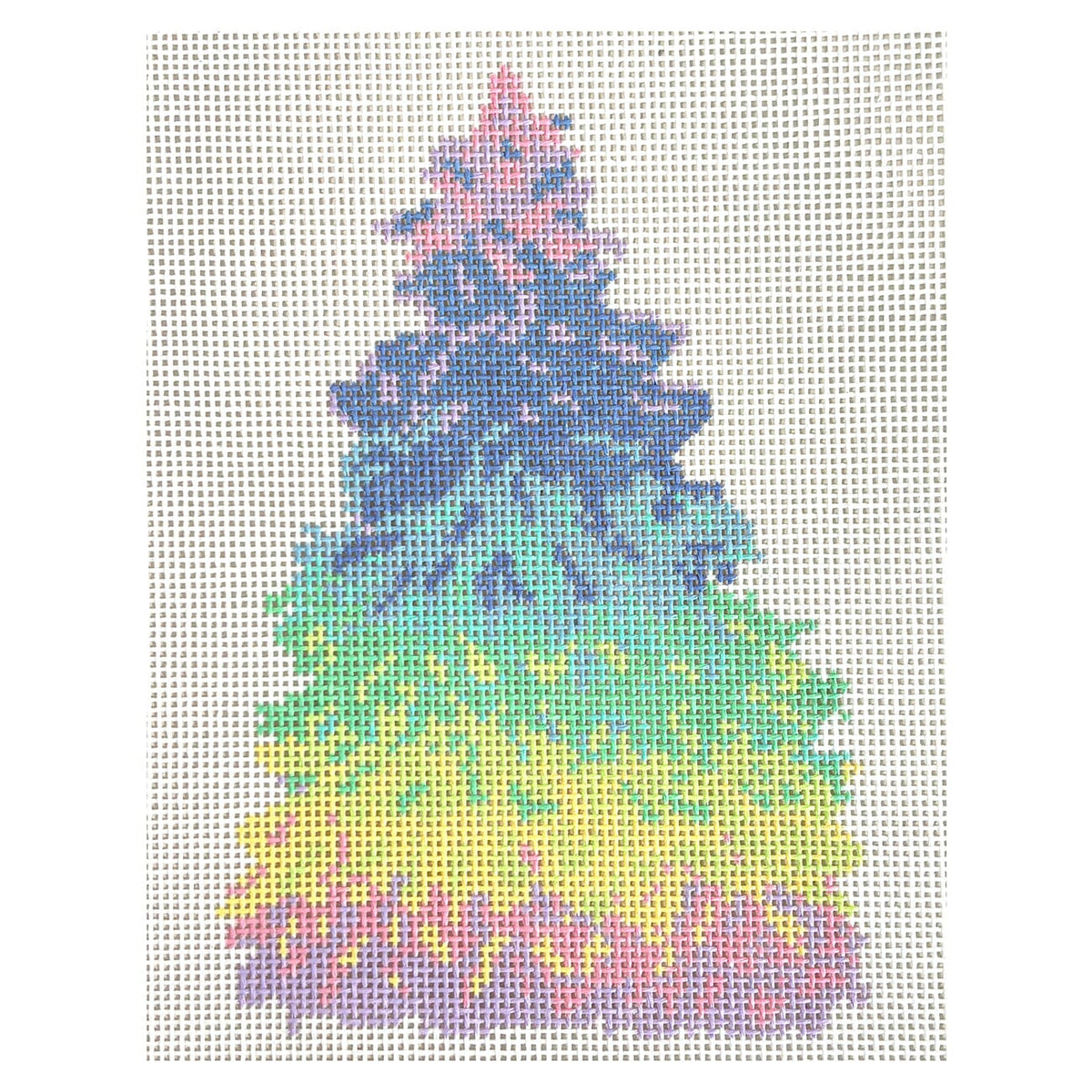 Rainbow Ombre Christmas Tree Printed Canvas POP Needle Arts - 1