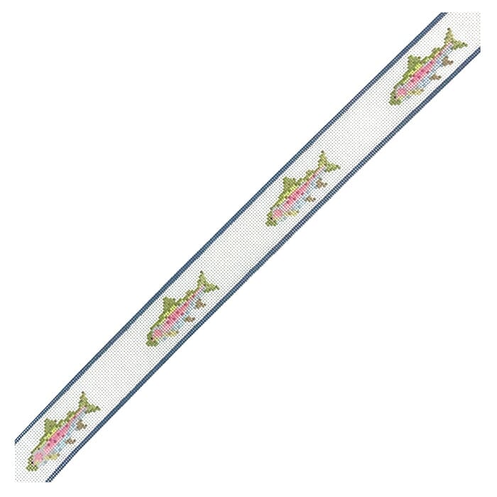Rainbow Trout Belt Repeat Painted Canvas Bell House Designs - 1
