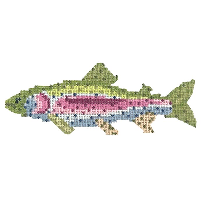 Rainbow Trout Profile Painted Canvas Bell House Designs - 1