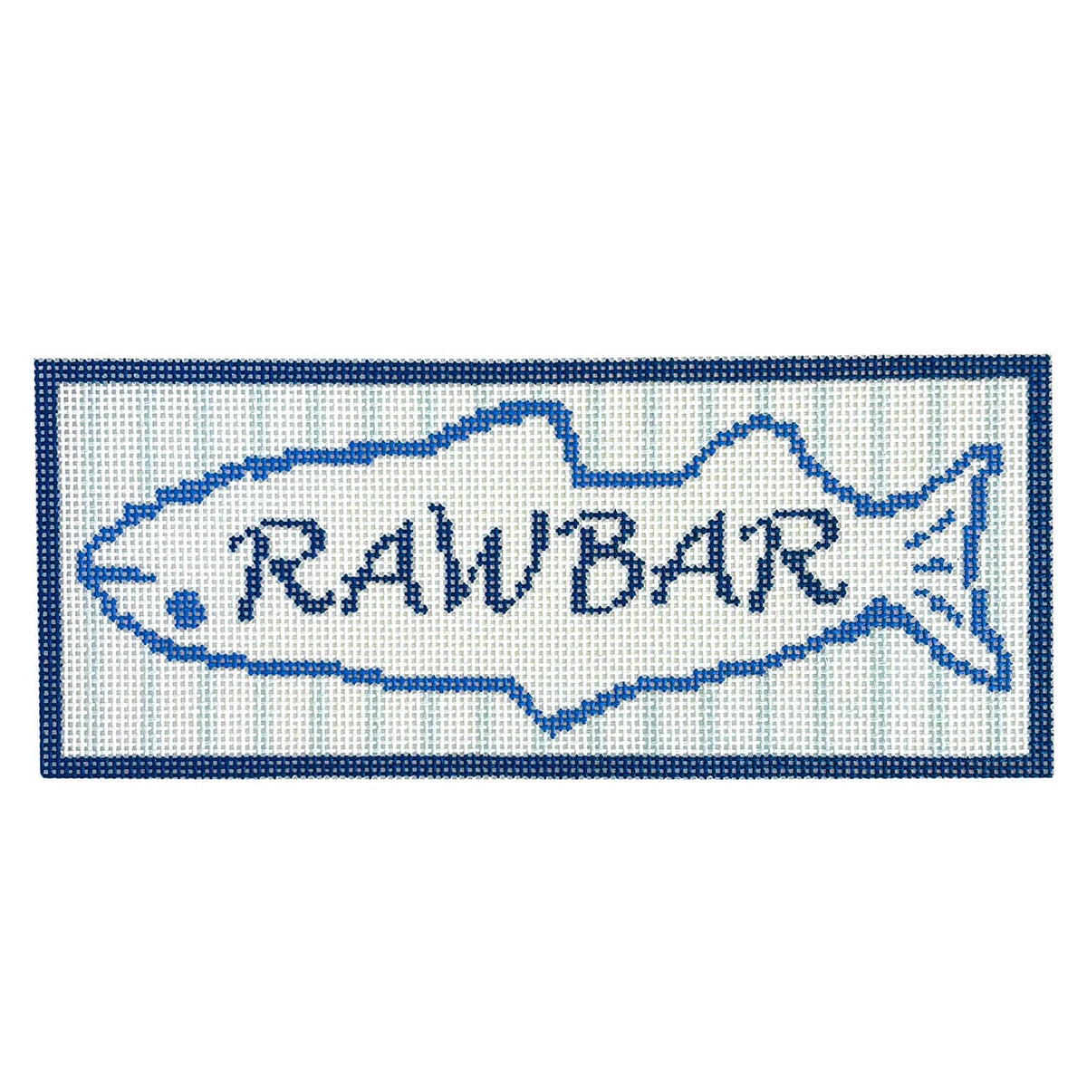 Rawbar Sign Painted Canvas Frances Mary Needlepoint - 1