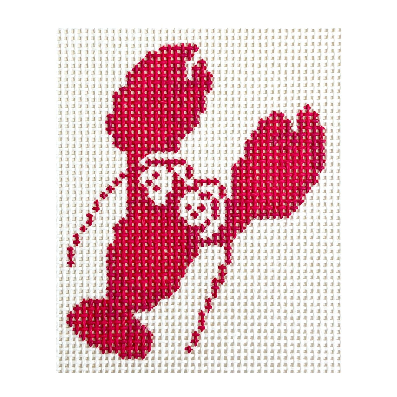 Red Lobster 4x4 Painted Canvas Blue Waters Needlepoint - 1
