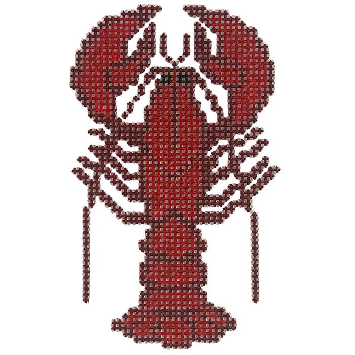 Red Lobster on 13 mesh Painted Canvas Ann Kaye Studio
