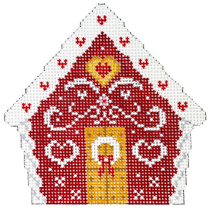 Red Velvet Lace House Painted Canvas Susan Roberts Needlepoint Designs Inc. - 1