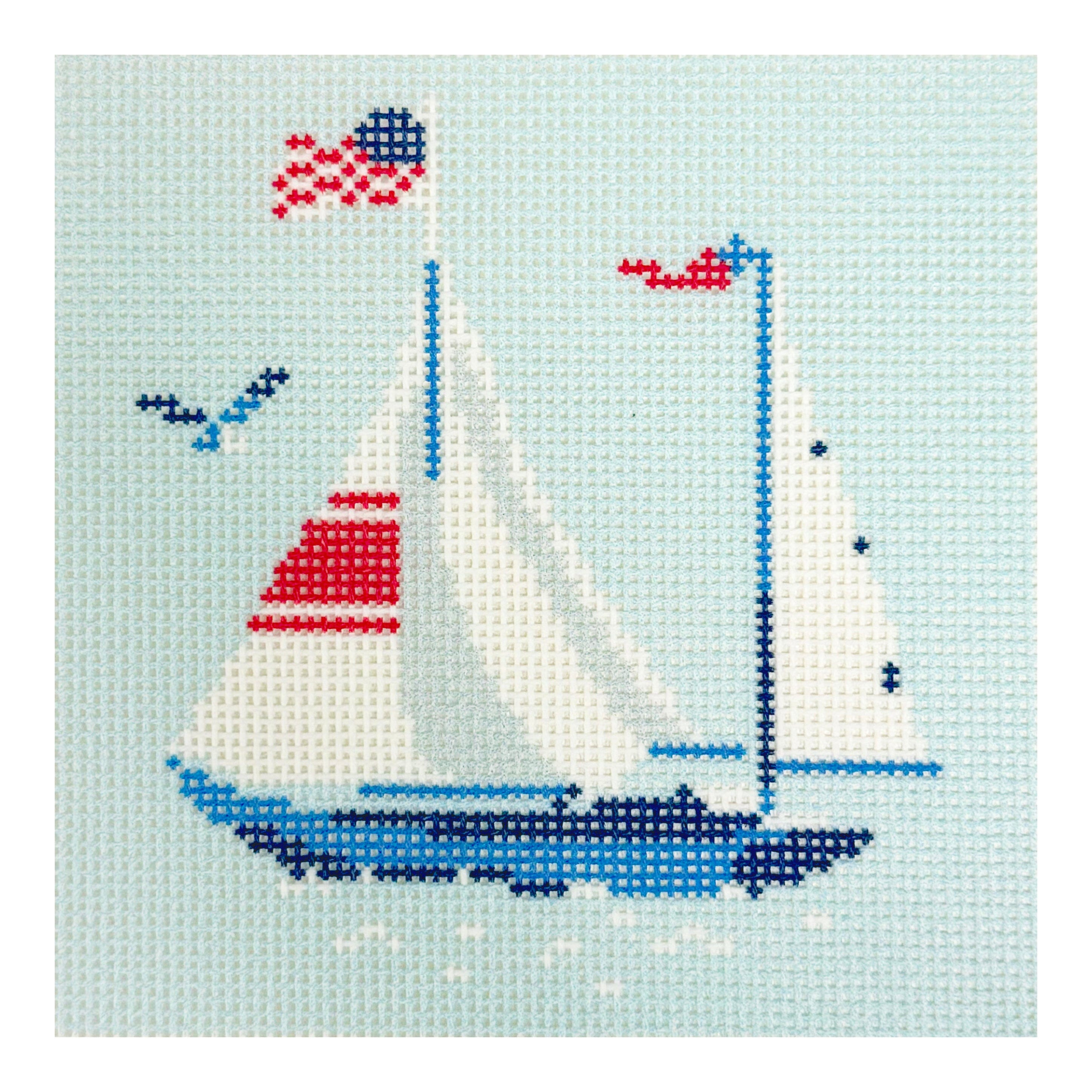 Regatta Coaster Large Yacht Printed Canvas Kirk & Bradley