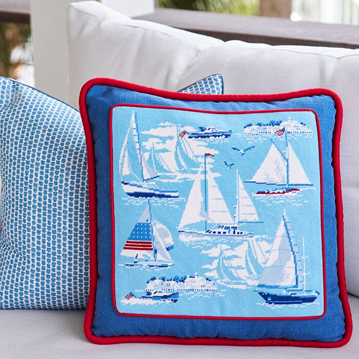 Regatta Pillow No 2 Printed Canvas Kirk & Bradley