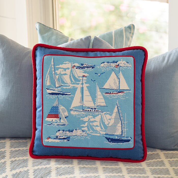 Regatta Pillow No 2 Printed Canvas Kirk & Bradley