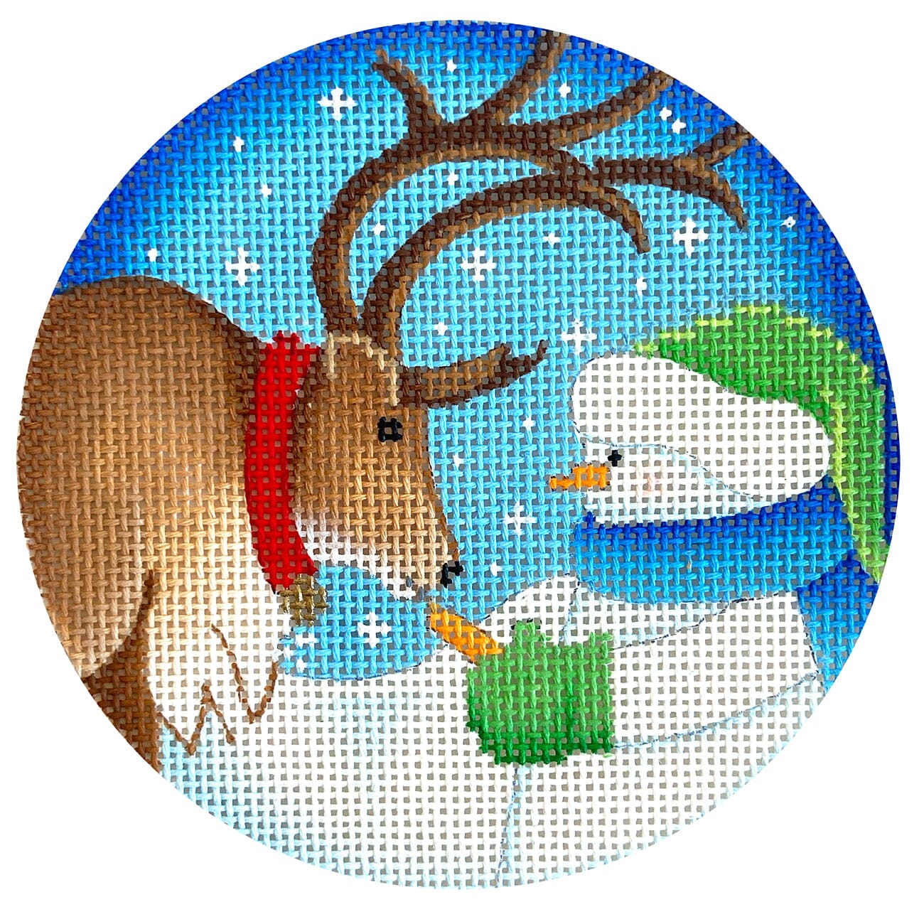 Reindeer Snacks Ornament Painted Canvas Pepperberry Designs