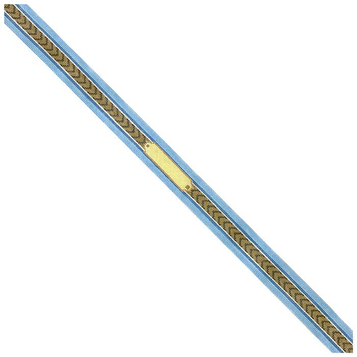 Reins Belt - Devon Blue Painted Canvas The Gingham Stitchery