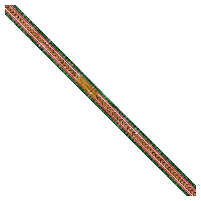 Reins Belt - Hunter Green Painted Canvas The Gingham Stitchery