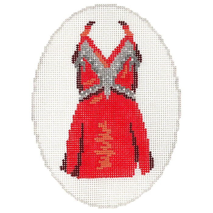 Rockettes The Red Dress Painted Canvas Atlantic Blue Canvas - 1