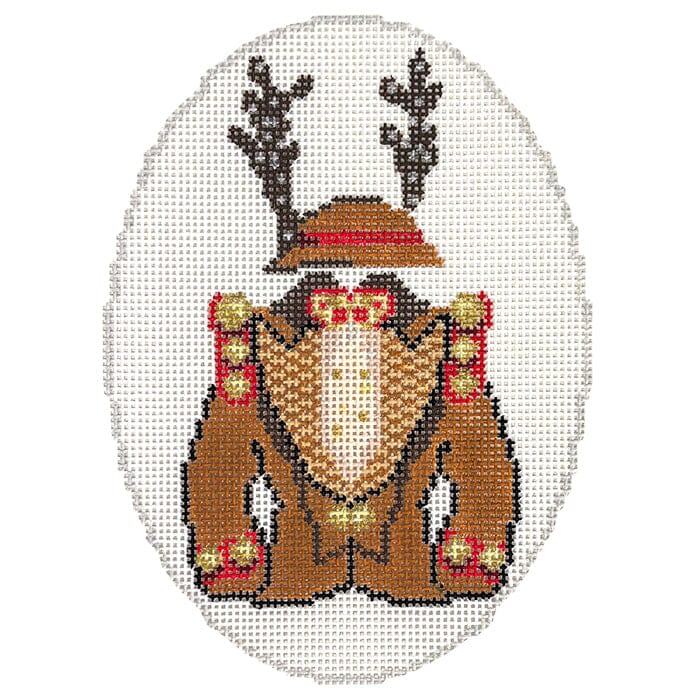 Rockettes The Reindeer Outfit Painted Canvas Atlantic Blue Canvas - 1