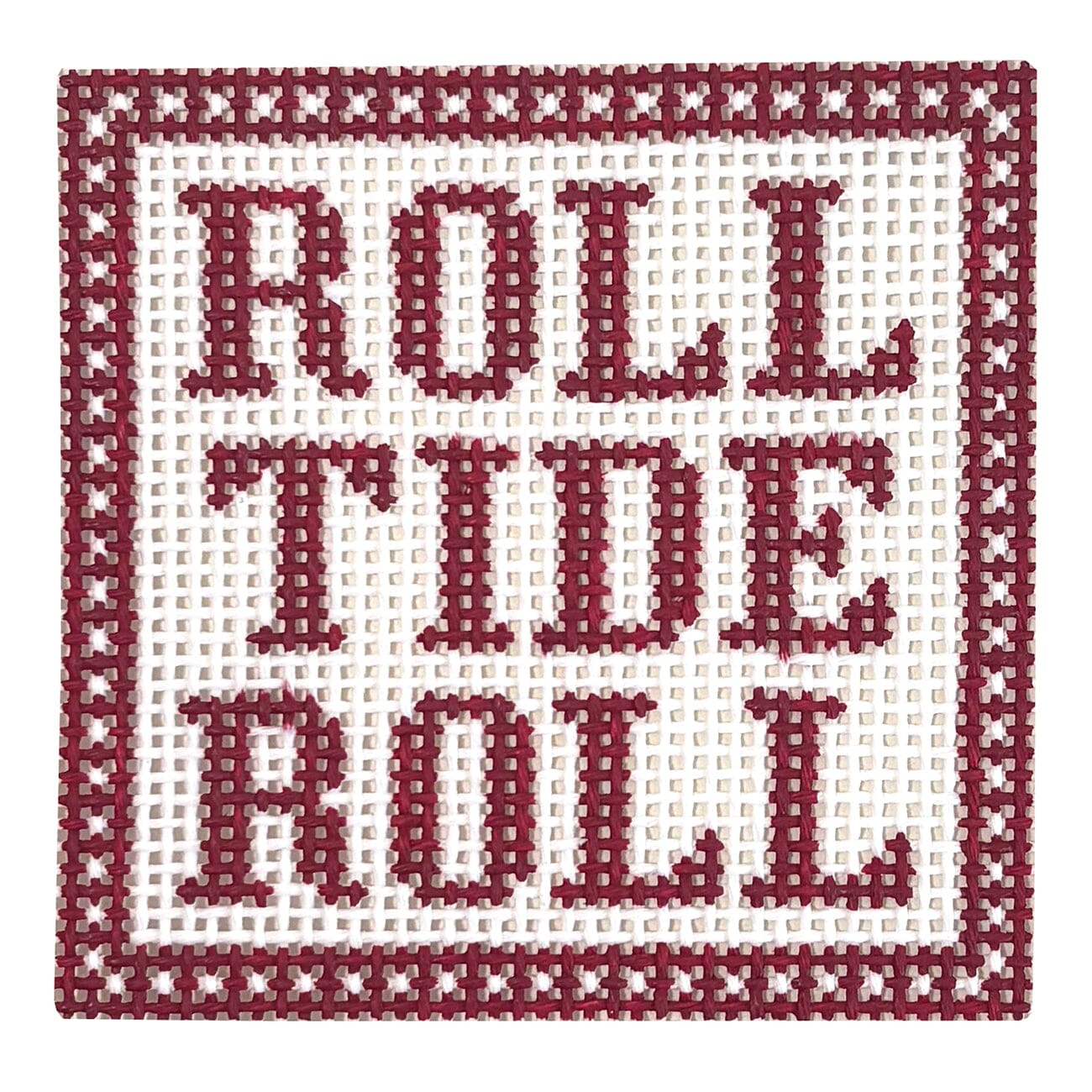Roll Tide Roll Square Painted Canvas Atlantic Blue Canvas - 1