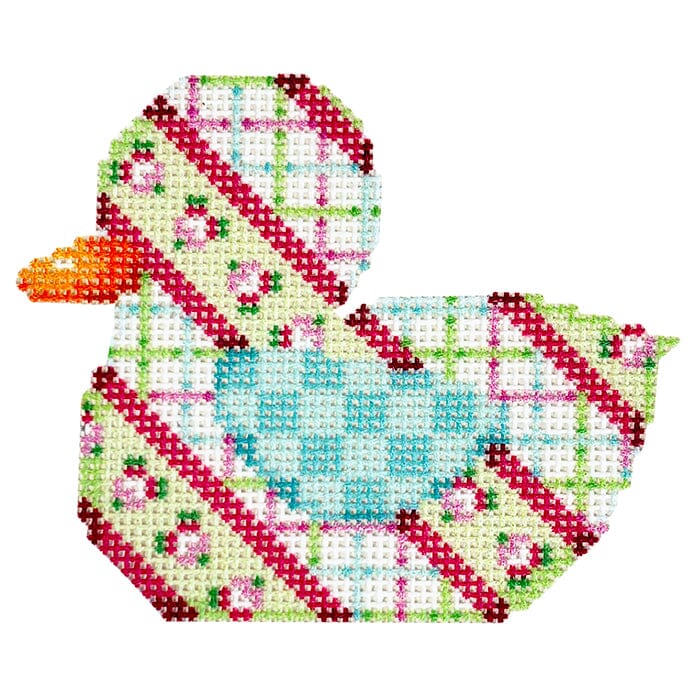 Rose Tattersall Duckie Printed Canvas Two Sisters Needlepoint - 1