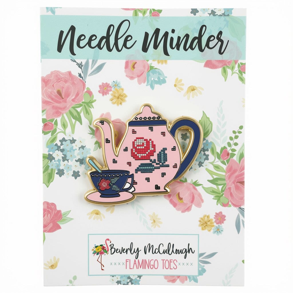 Roses Tea Set Needleminder Accessories Flamingo Toes - 1