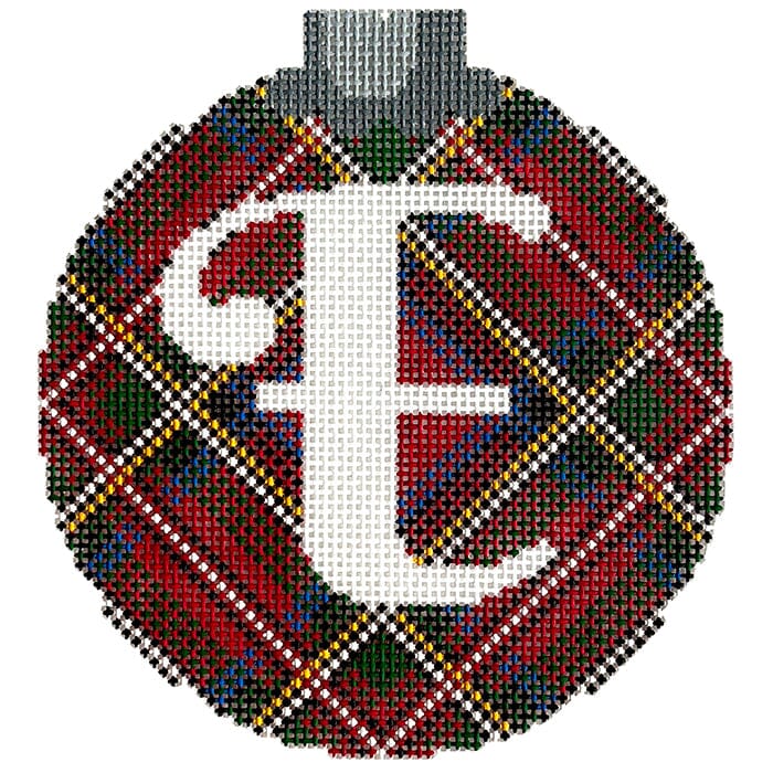 Royal Stewart Ornament Letter E Painted Canvas CanvasWorks - 1