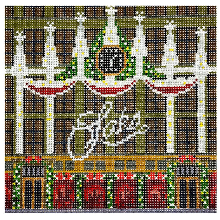 Saks Store Front Painted Canvas The Gingham Stitchery - 1