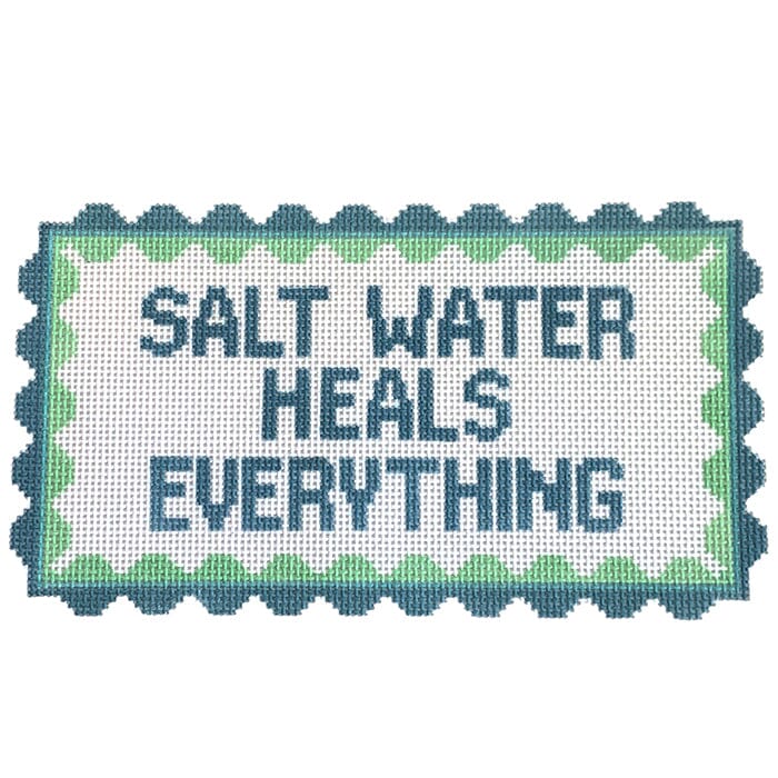 Salt Water Heals Everything Painted Canvas Spruce Street Studio
