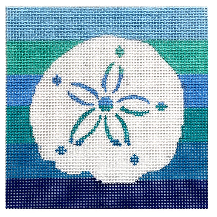 Sand Dollar Ombre Painted Canvas Vallerie Needlepoint Gallery - 1