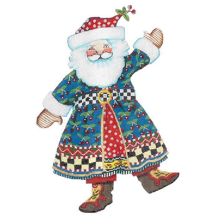 Santa: Cherry Santa Painted Canvas Painted Pony Designs - 1