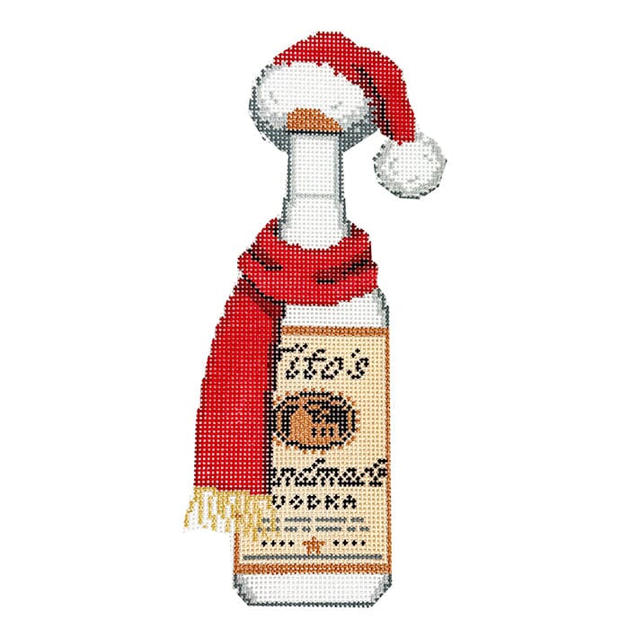 Santa Hat Vodka Painted Canvas C'ate La Vie - 1