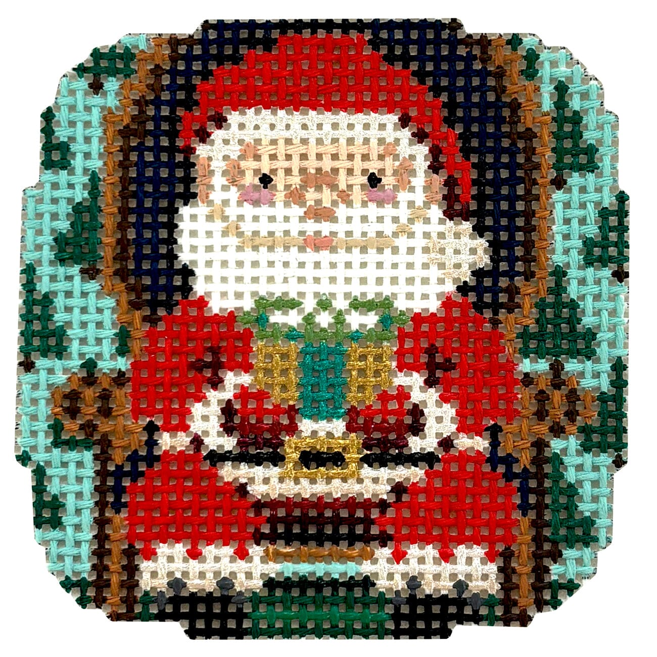 Santa Squircle Painted Canvas Pepperberry Designs - 1