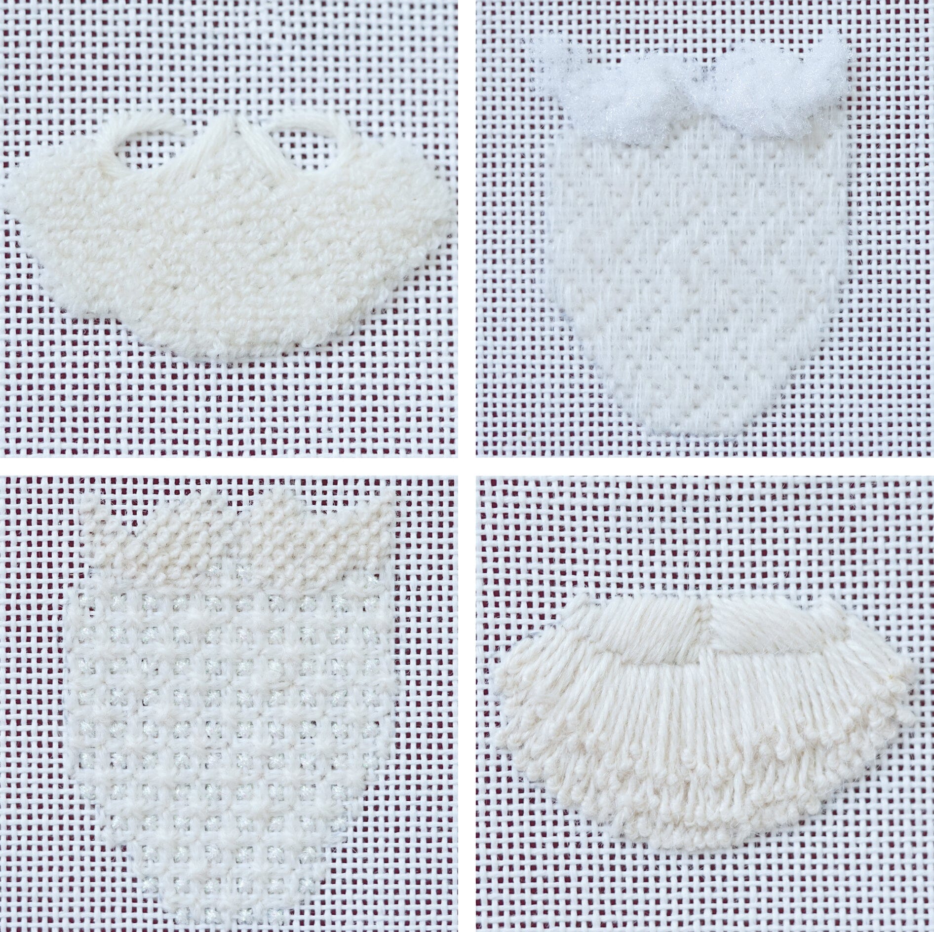 Santa's Beard and Mustache Part I Online Technique Class Online Classes Needlepoint.Com