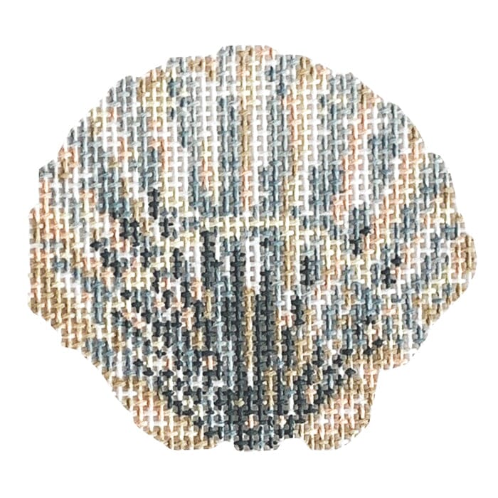 Scallop Shell Beachcomber Painted Canvas Bad Bitch Needlepoint - 1