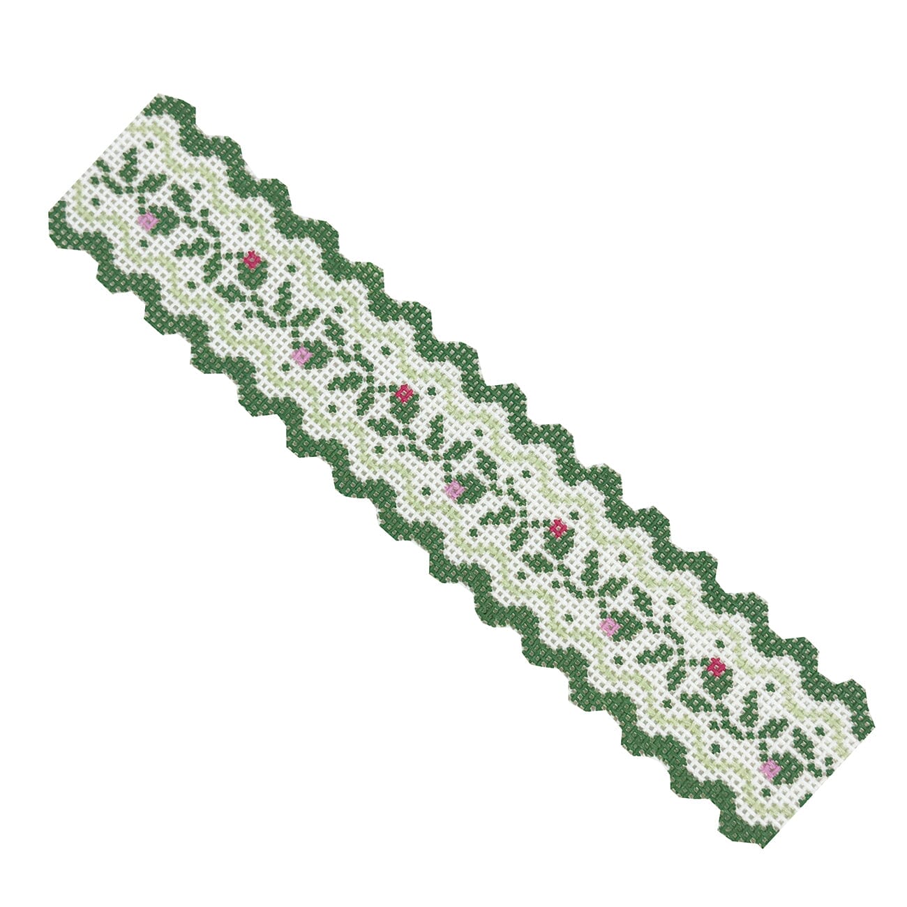 Scalloped Buds Fob Painted Canvas Maura Nolan Designs - 1