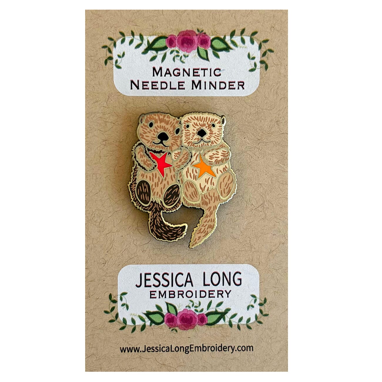 Sea Otters Needle Minder Accessories Jessica Long Embroidery - 1
