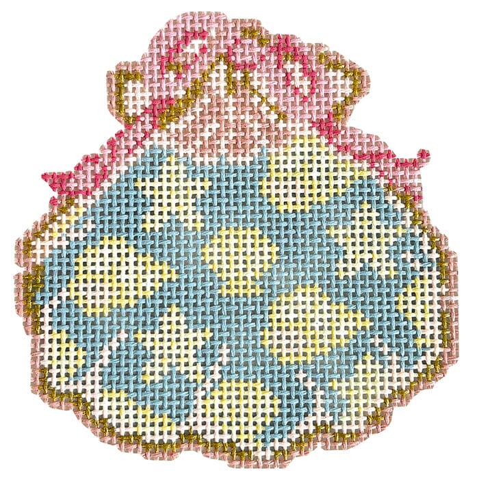 Seashell Gilded Scallop Painted Canvas KCN Designers