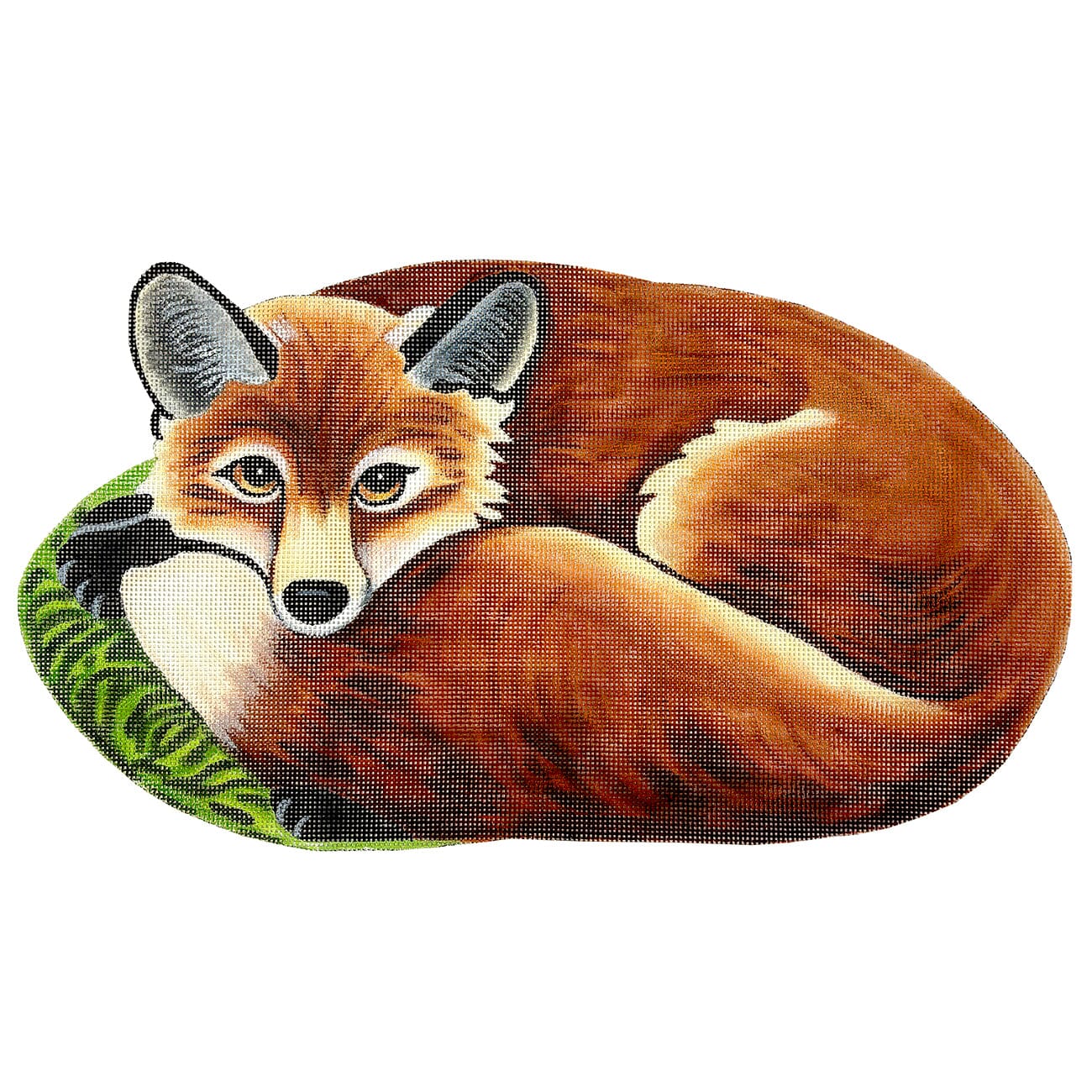 Shaped Fox Painted Canvas Susan Roberts Needlepoint Designs Inc. - 1