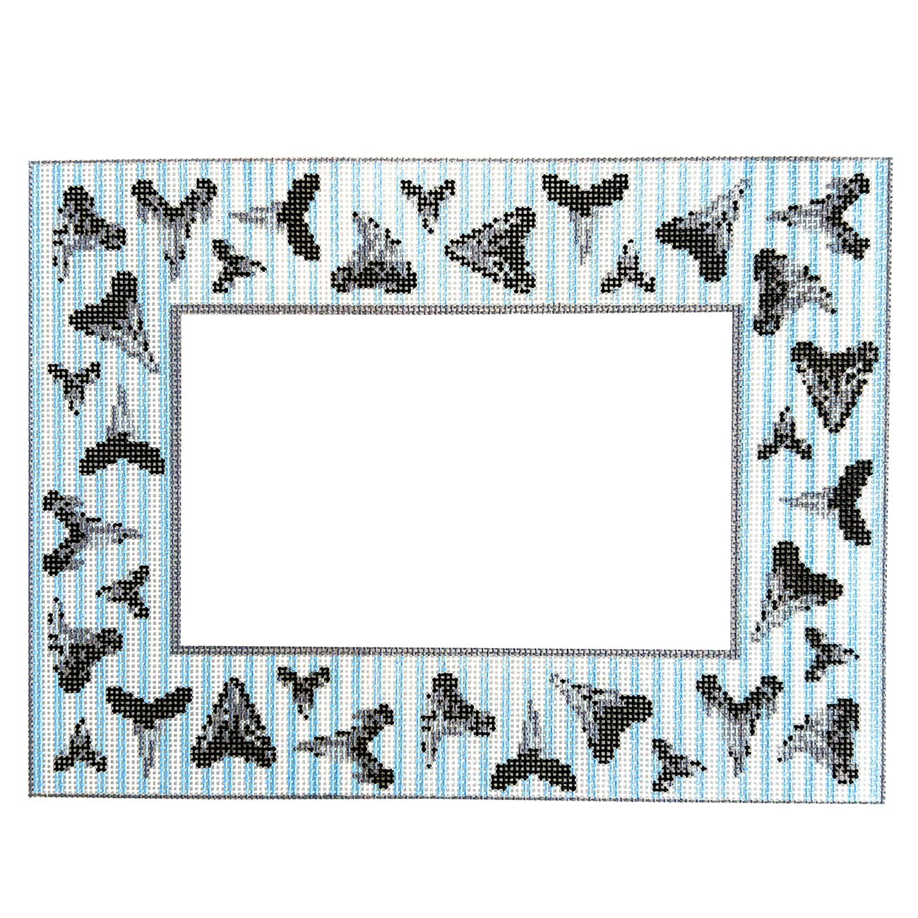 Shark Teeth Frame Painted Canvas Salt & Sand Designs - 1