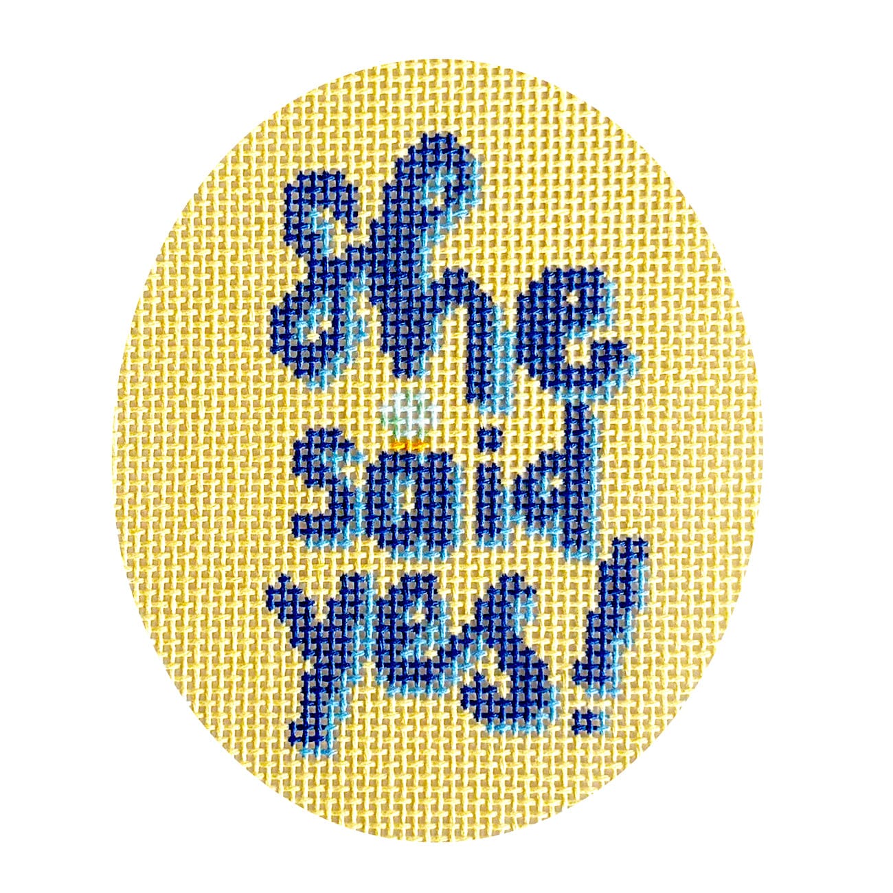 She Said Yes! Painted Canvas Ziggy Stitches - 1