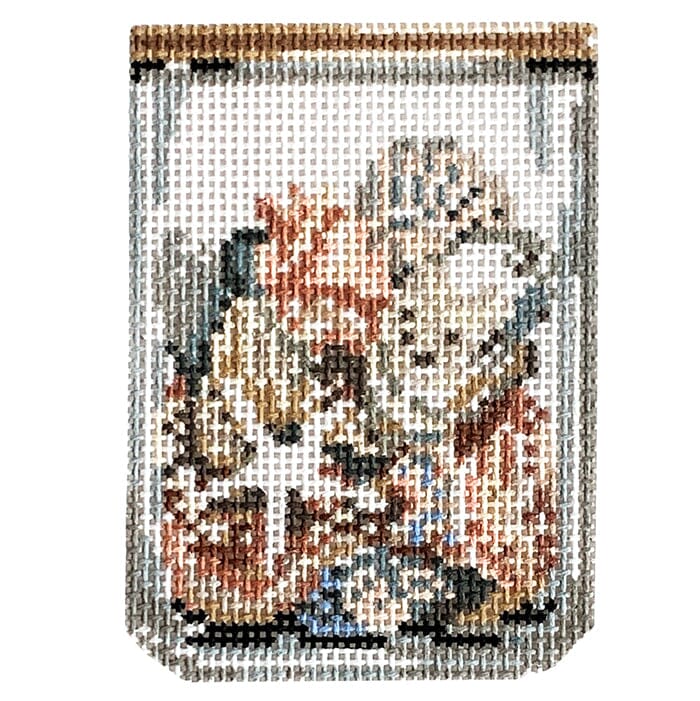 Shell Jar Beachcomber Painted Canvas Bad Bitch Needlepoint - 1