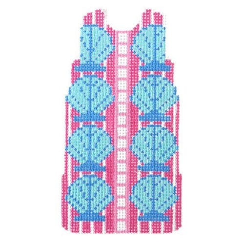 Shells Shift Printed Canvas Two Sisters Needlepoint