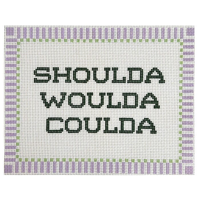 Shoulda Woulda Coulda Lilac Painted Canvas Atlantic Blue Canvas - 1
