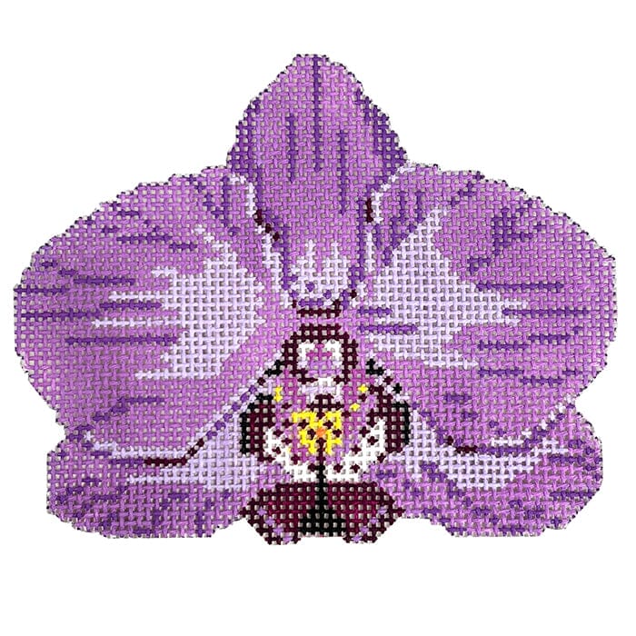 Single Purple Orchid Painted Canvas The Gingham Stitchery - 1