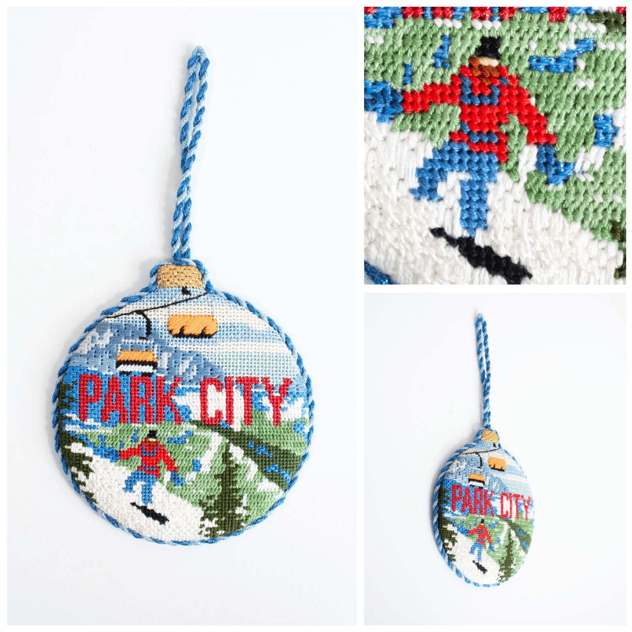 Ski Resorts Park City with Stitch Guide Painted Canvas Kirk & Bradley - 3