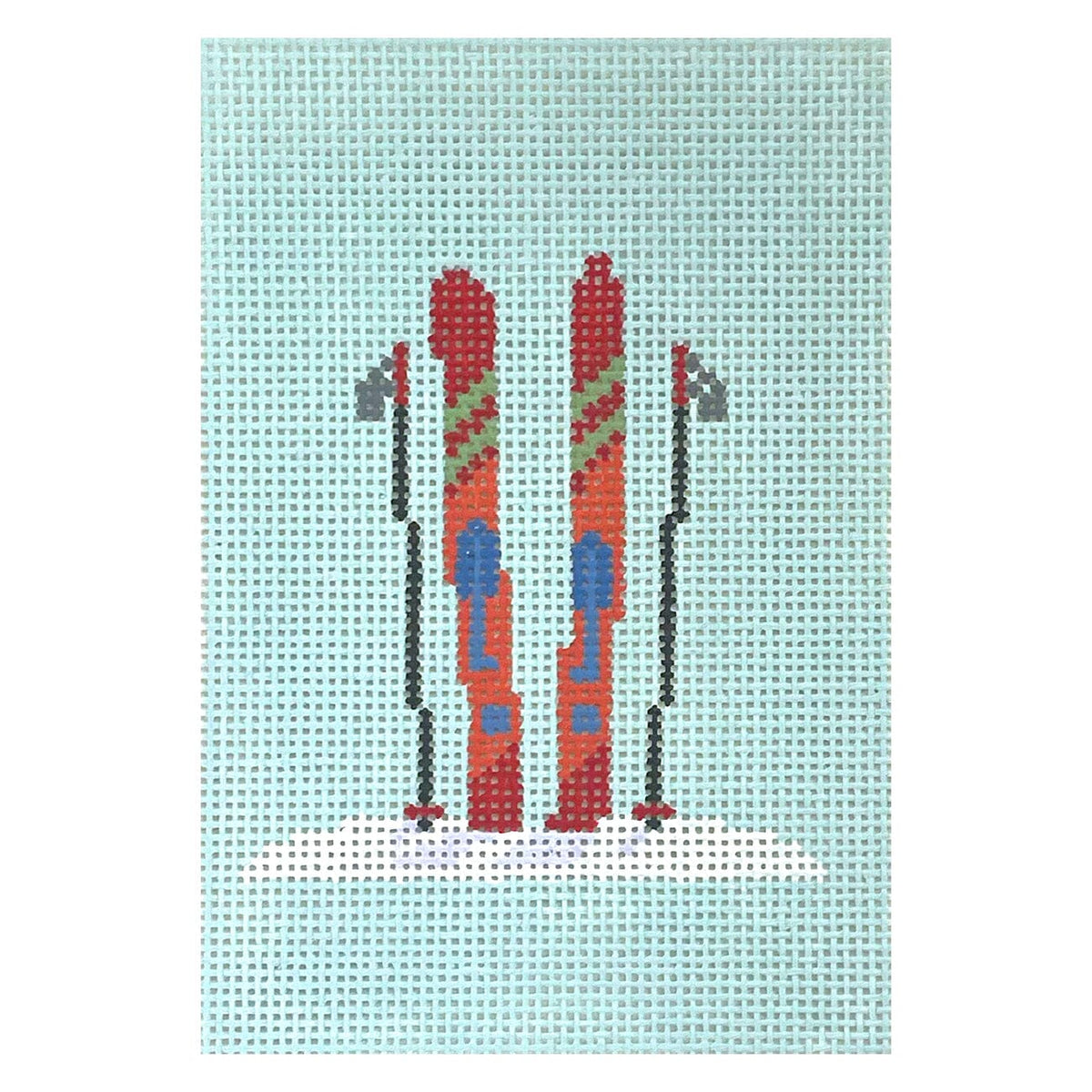 Ski Travel Book Blank Painted Canvas Atlantic Blue Canvas - 1