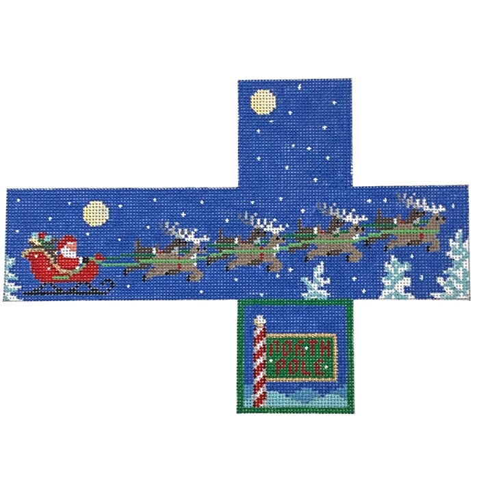 Sleigh Flight Painted Canvas Susan Roberts Needlepoint Designs Inc.