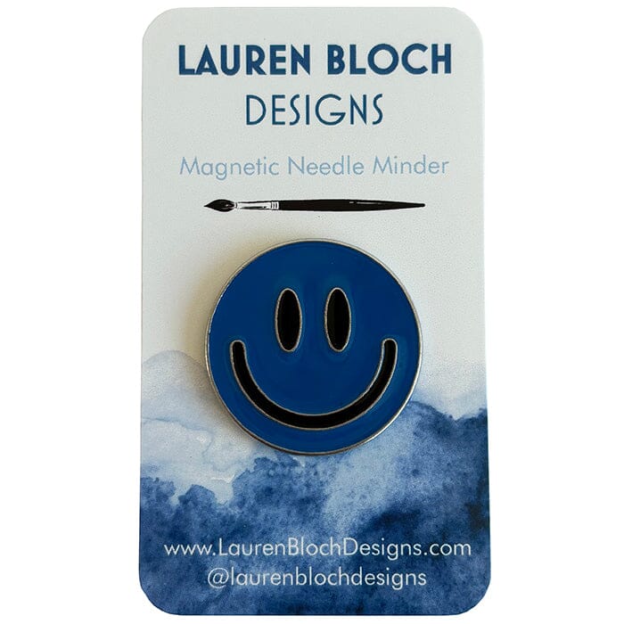 Smiley Face Needleminder DARK BLUE Accessories Lauren Bloch Designs - 1